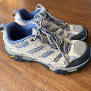 Merrell Moab 2 Vent Hiking Shoes Womens 11 Gray Blue Ventilator Lace Up Low Top